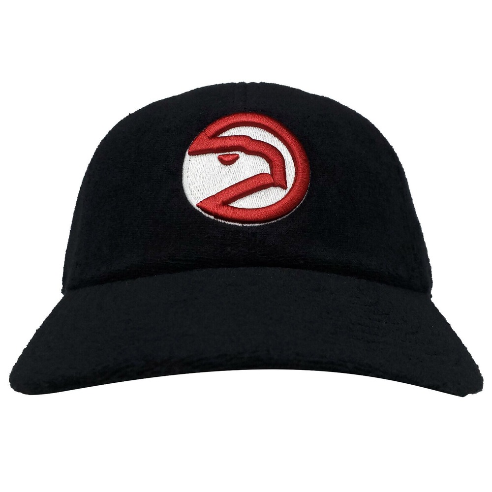 Atlanta Hawks Mitchell & Ness NBA Dad‎ Hat Cap 3D Logo Black Woven Fabric New